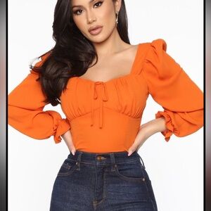Fashion Nova Grab The Girls Top - Rust